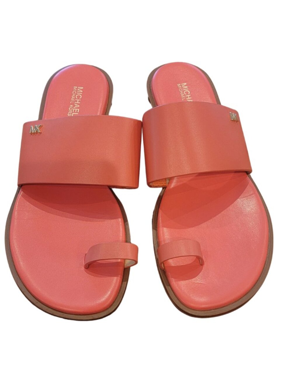 Michael Michael Kors August Flat Sandals in Pink Grapefruit